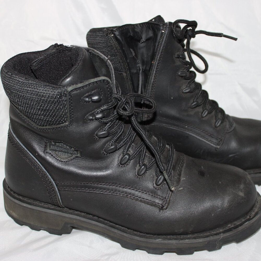 Harley-Davidson Mens Landers Waterproof Size 10 Black Motorcycle Boots D93791